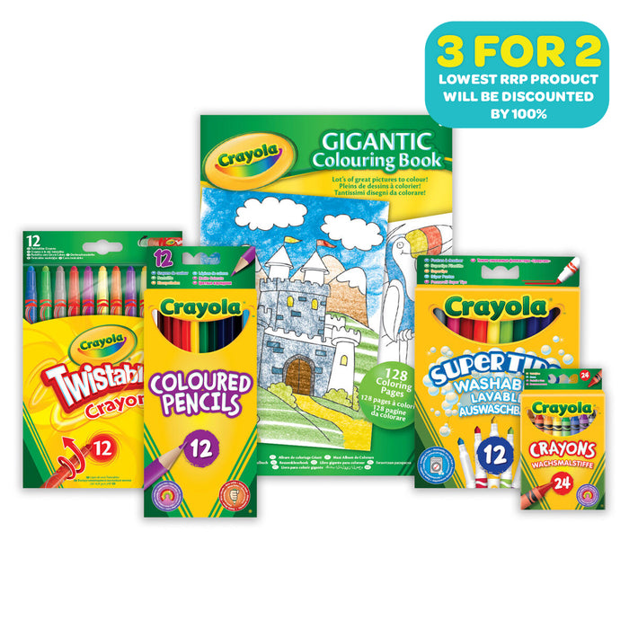 Crayola A4 Gigantic Colouring Book Back To School Bundle Pack