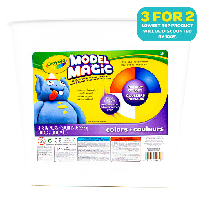 Crayola Model Magic Primary Colours Tub Modelling Material