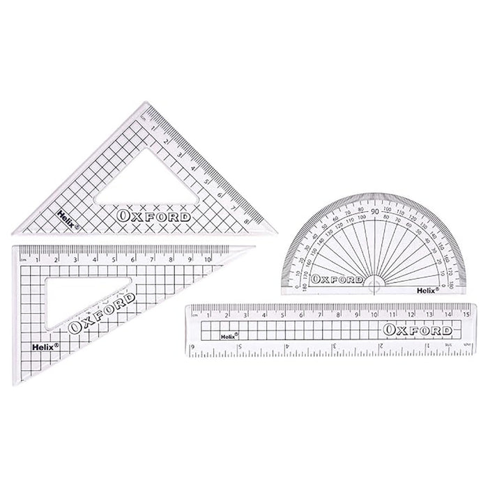 Helix Oxford Filled Pencil Case Clear