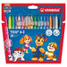 STABILO Trio A-Z PAW Patrol  Fibre-Tip Pens with Triangular Grip Zone Assorted Colours (18 Pack) 