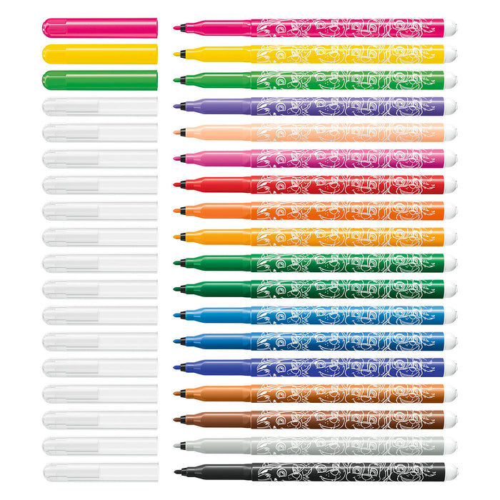 STABILO Trio A-Z PAW Patrol  Fibre-Tip Pens with Triangular Grip Zone Assorted Colours (18 Pack) 