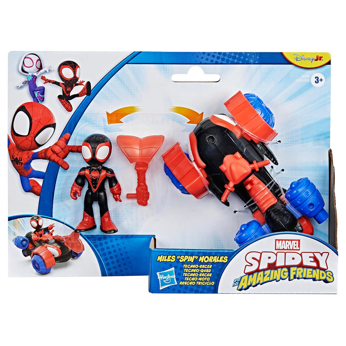Marvel Spidey and his Amazing Friends Miles 'Spin' Morales Techno-Racer Vehicle 