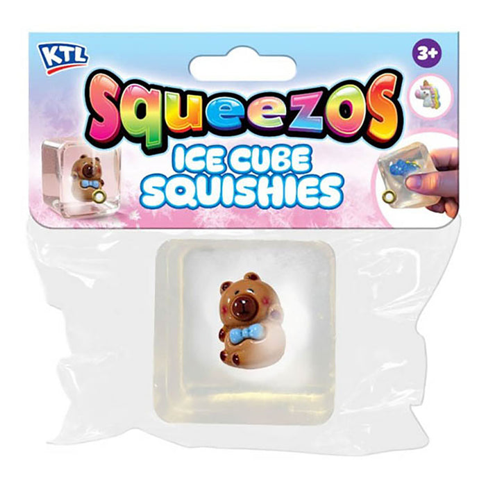 Squeezos Ice Cube With Creature Squish Squeeze Toy
