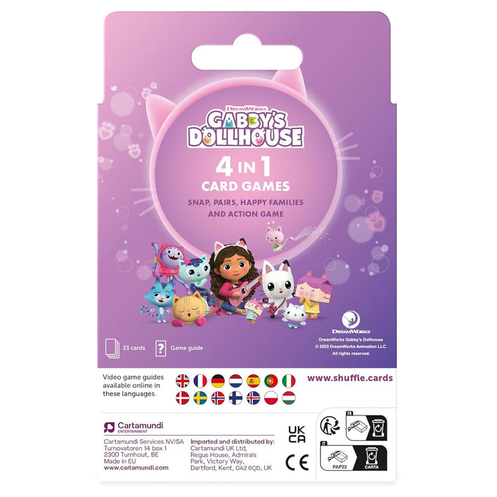 Shuffle Gabby's Dollhouse 4 in 1 Card Game