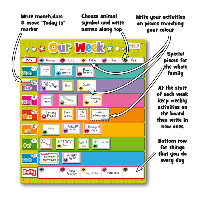 Our Week Magnetic Planner Chart