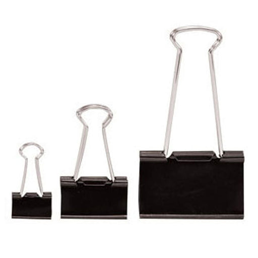 Just Stationery 10 Binder Clips Assorted Sizes