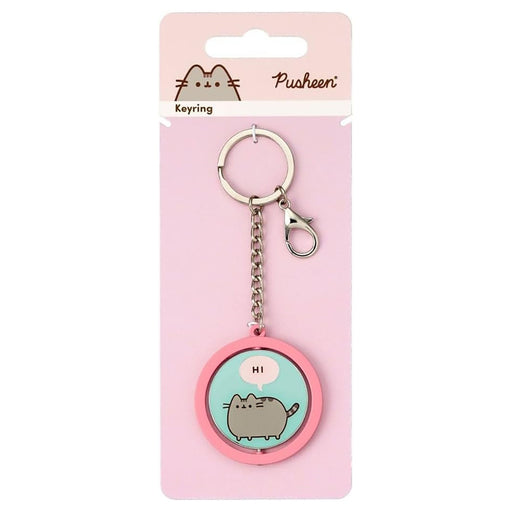 Pusheen 'Hi, Bye' Spinning Keyring