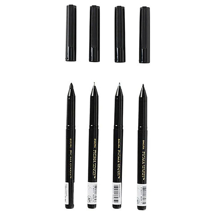 Sakura Pigma Sensei Manga Set 4 Sizes, Black