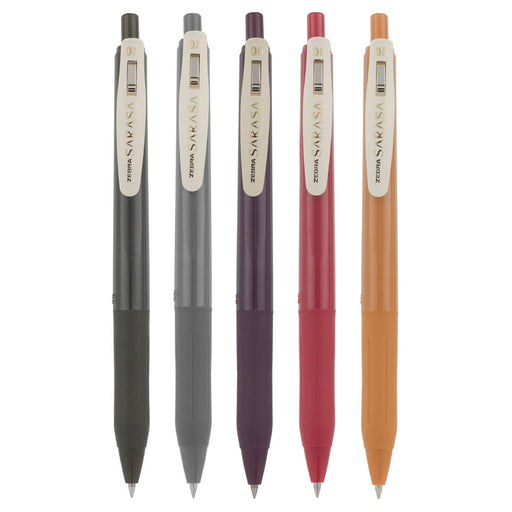 Zebra Pen SARASA Gel CLIP 0.5 mm with 5 Vintage Colours 
