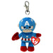 Ty Beanie Babies Marvel Captain America Key Clip Plush