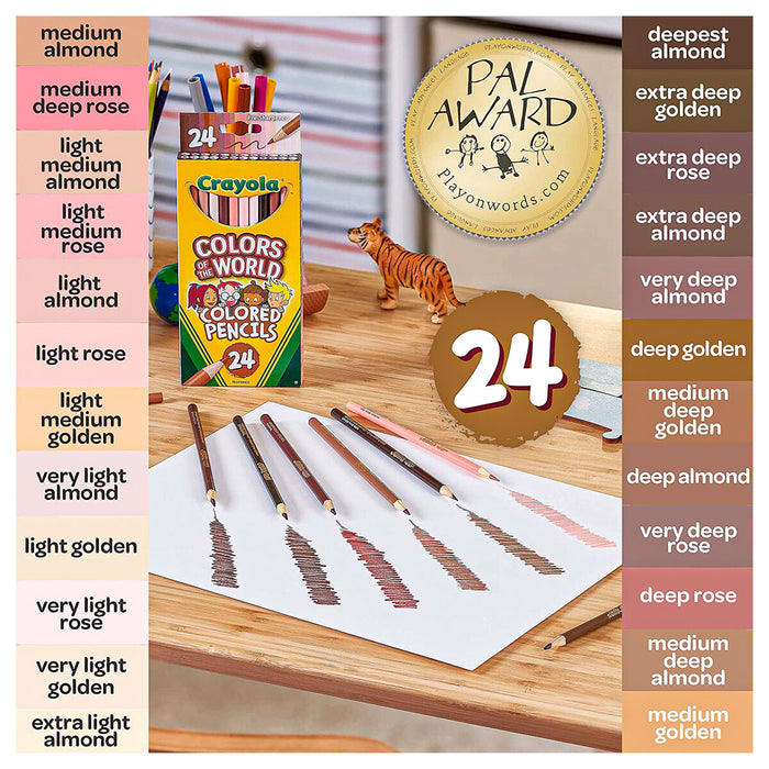 Crayola Colours of the World Coloured Pencils (24 Pack}