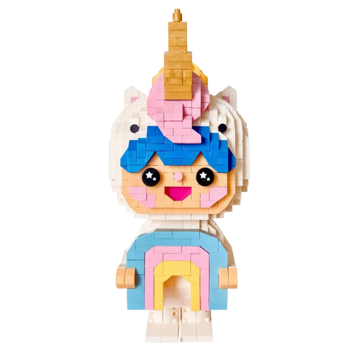 Momiji Mini Bricks Rainbow Unicorn Building Set