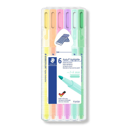Staedtler Triplus Pastel Highlighters Pack of 6