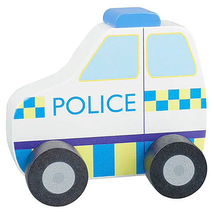 Orange Tree Toys Wooden Police Car