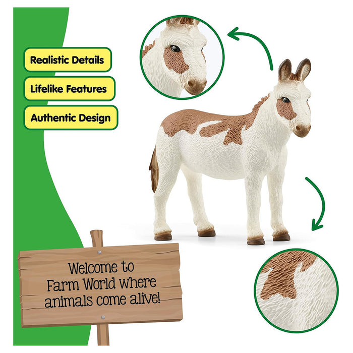 Schleich Farm World American Spotted Donkey Figure