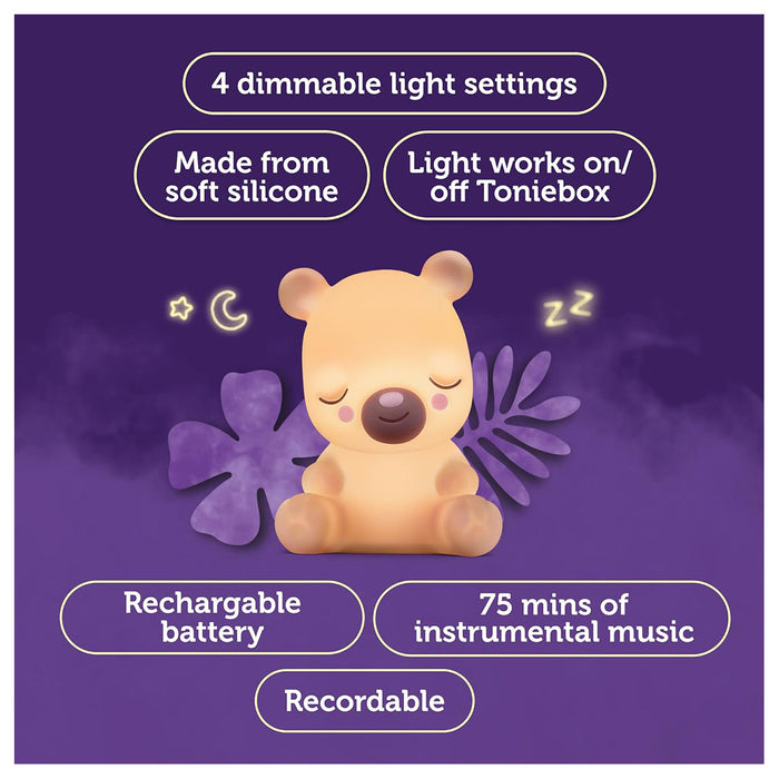 Tonies Toniebox Night Light Sleepy Bear Audio Figure