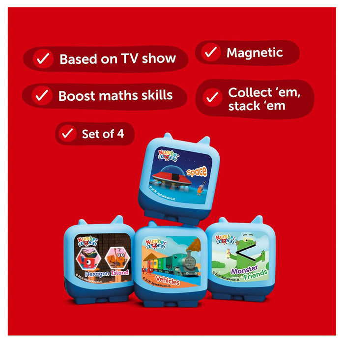 Tonies Toniebox Blue Zoo: Numberblocks Audio Cube (4 Pack)