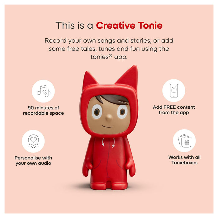 Tonies Toniebox 2 Sunset Red Starter Set with Creative Tonie Rubie Audio Figure