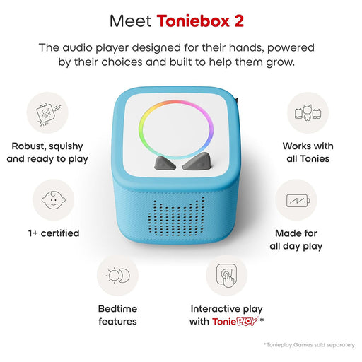 Tonies Toniebox 2 Blue Starter Set with Creative Tonie Rubie Audio Figure