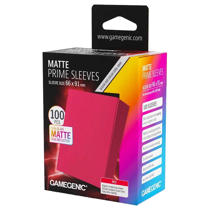 Gamegenic Matte Prime Sleeves Red 66 x 91mm (100 Pack)