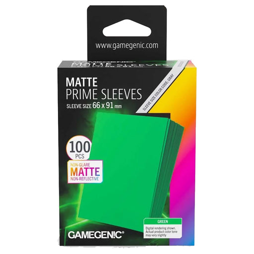 Gamegenic Matte Prime Sleeves Green 66 x 91mm (100 Pack)