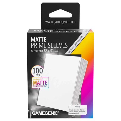 Gamegenic Matte Prime Sleeves White 66 x 91mm (100 Pack)
