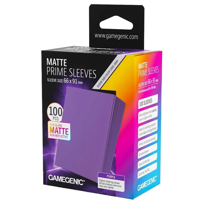 Gamegenic Matte Prime Sleeves Purple 66 x 91mm (100 Pack)