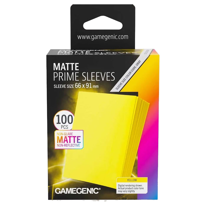 Gamegenic Matte Prime Sleeves Yellow 66 x 91mm (100 Pack)