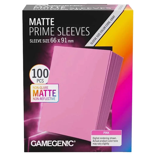Gamegenic Matte Prime Sleeves Pink 66 x 91mm (100 Pack)