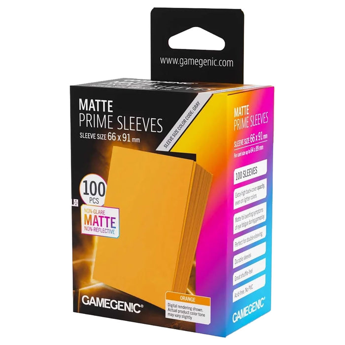 Gamegenic Matte Prime Sleeves Orange 66 x 91mm (100 Pack)