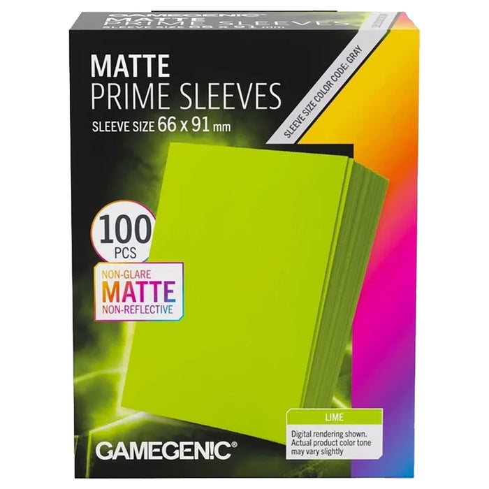 Gamegenic Matte Prime Sleeves Lime 66 x 91mm (100 Pack)