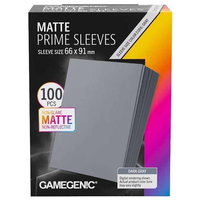 Gamegenic Matte Prime Sleeves Dark Grey 66 x 91mm (100 Pack)
