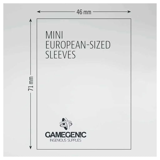 Gamegenic Mini European Clear Board Game Sleeves (50 Pack)