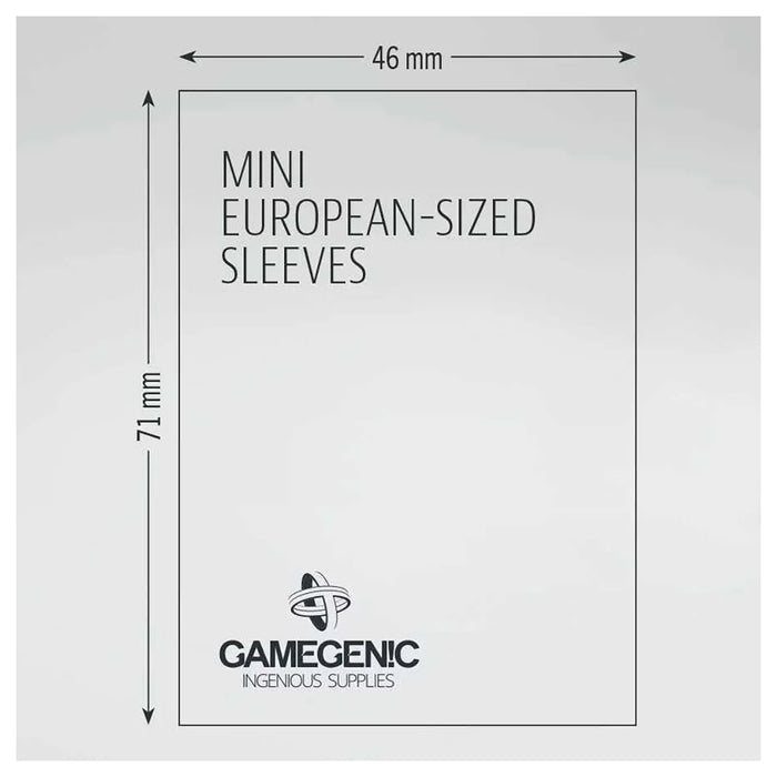 Gamegenic Mini European Clear Board Game Sleeves (50 Pack)
