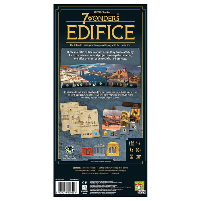 7 Wonders Edifice 2nd Edition Game Expansion