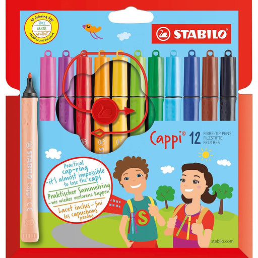 STABILO Cappi 12 Fibre-Tip Pens