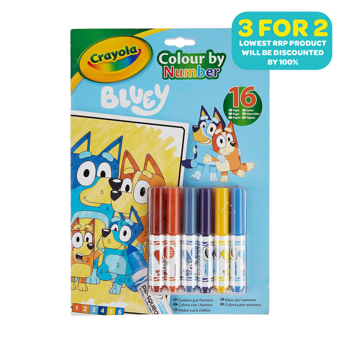 Crayola Bluey Colour By Number Book