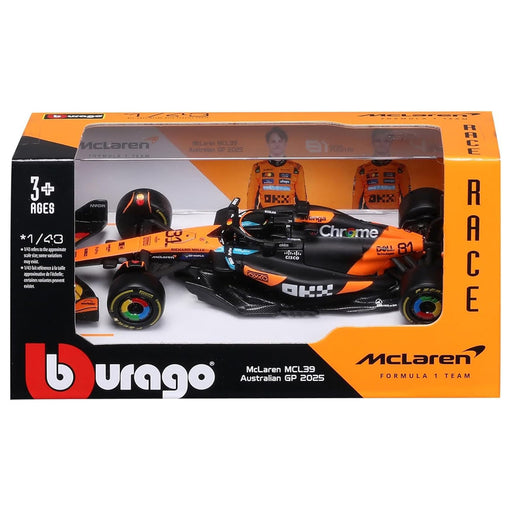 Bburago Mclaren MCL39 Australian GP 2025 Piastri 1:43 F1 Race Car