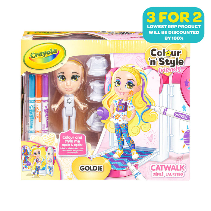 Crayola Colour 'n' Style Catwalk Goldie Doll
