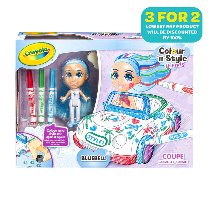 Crayola Colour 'n' Style Friends Bluebell and Coupe Cabriolet