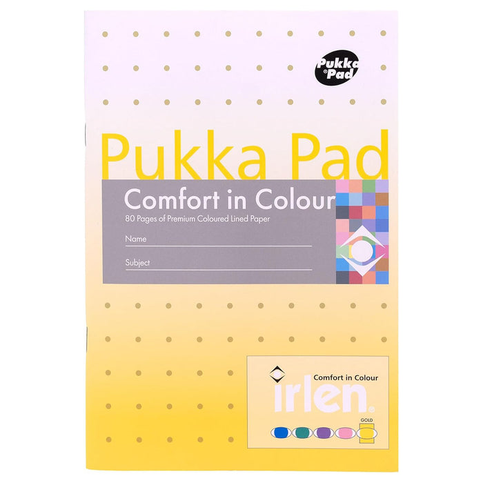Pukka Pad Irlen Comfort in Colour Gold A5 Notepad (5 Pack)