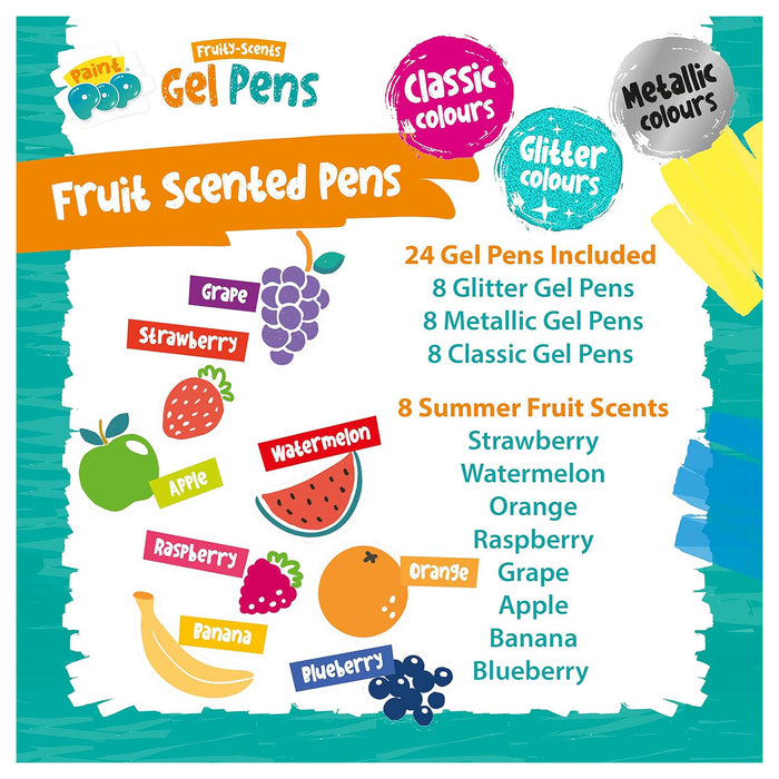 Paint Pop Fruity-Scents Gel Pens (24 Pack)