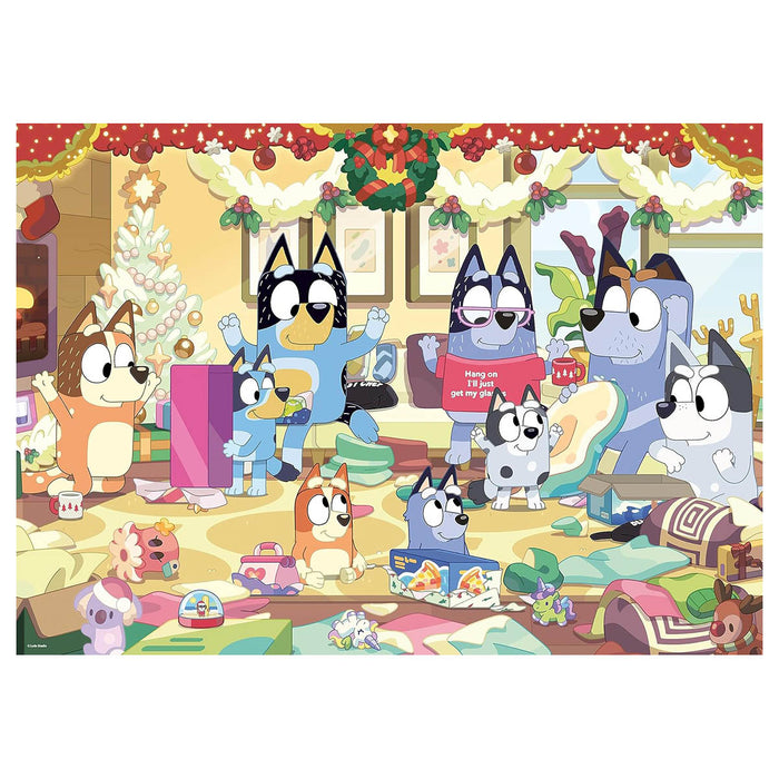 Ravensburger Bluey Christmas Giant Floor Puzzle, 24 Piece Jigsaw Puzzle