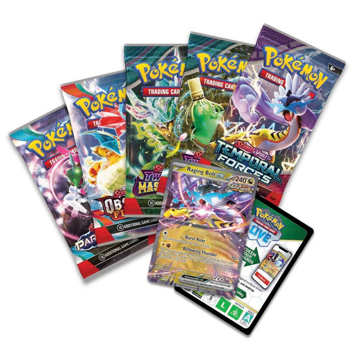 Pokémon TCG: Paradox Destinies Raging Bolt ex Tin