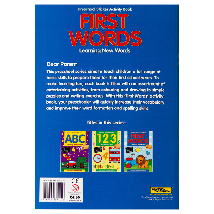 First Words Preschool Sticker Activity Book