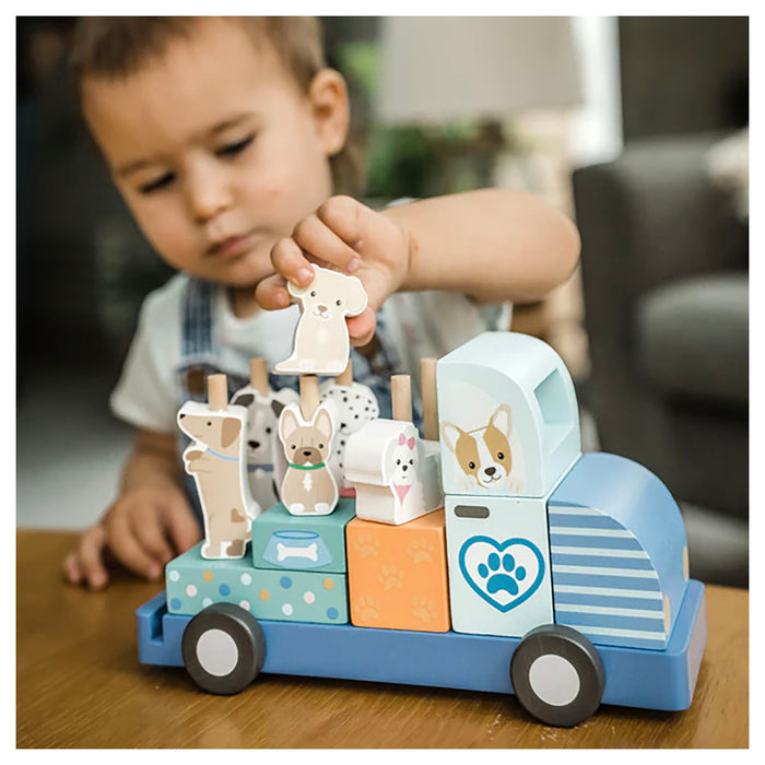 Orange Tree Toys Dog Grooming Van Puzzle Vehicle