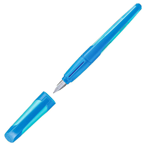 STABILO EASYbuddy Ergonomic Refillable School Fountain Pen 'L' Nib Blue Left Handed Grip