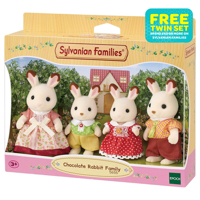 Sylvanian Families Chocolate Rabbit Family Figures