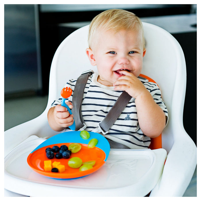 Boon Catch Toddler Plate (Orange/Blue)