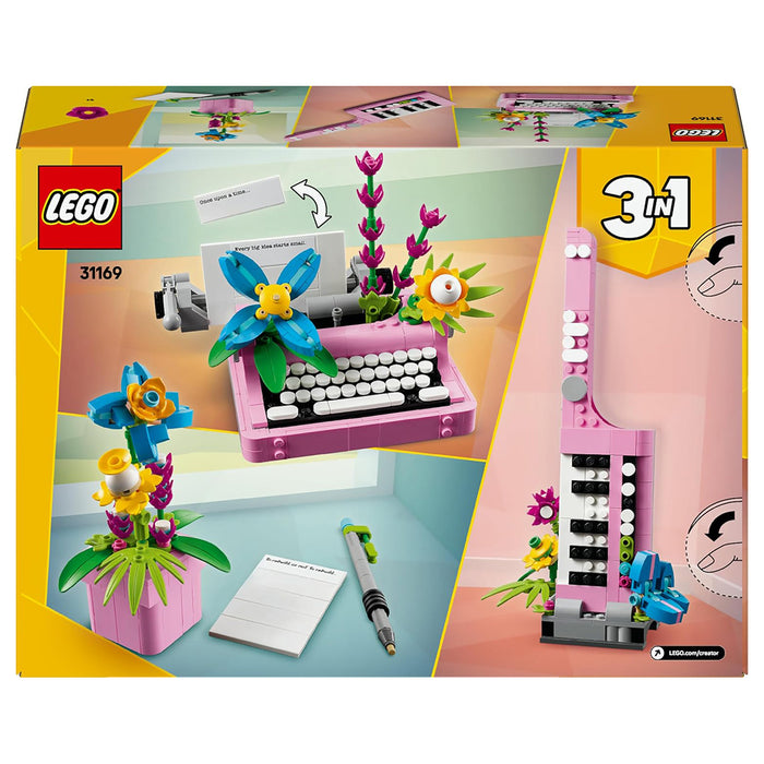 LEGO Creator 3-in-1 Typewriter with Flowers Building Set